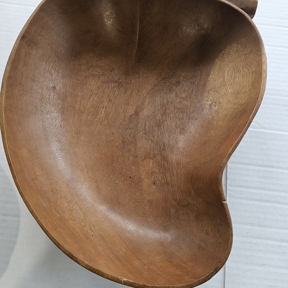 Vintage wooden pepper shape salad bowl set 11 pieces carved MCM - Picture 6 of 16